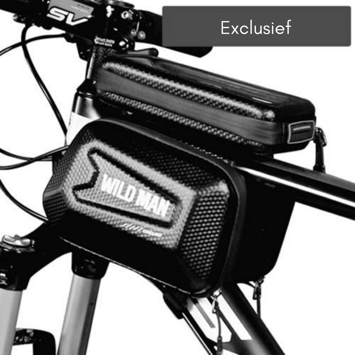 Bicycle Frame Bag Waterproof Hardcase Touchscreen Phone Window Secure Mount