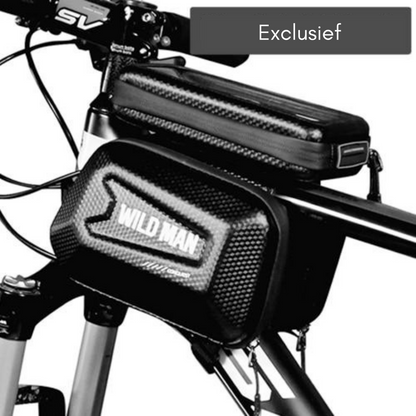 Bicycle Frame Bag Waterproof Hardcase Touchscreen Phone Window Secure Mount