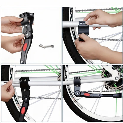 Bicycle Kickstand Height-Adjustable Aluminum Stable Support