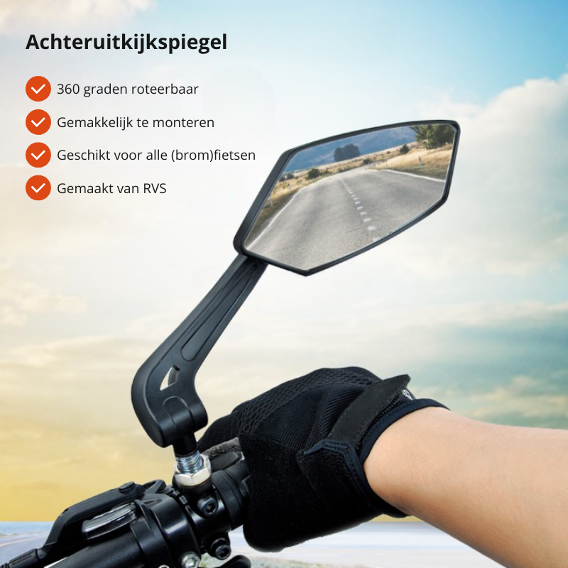 Bicycle Mirror 360° Rotating Universal Handlebar Mount