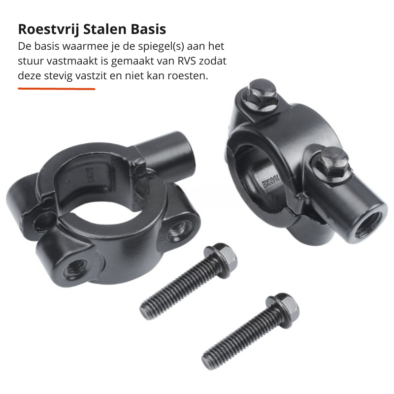 Bicycle Mirror 360° Rotating Universal Handlebar Mount
