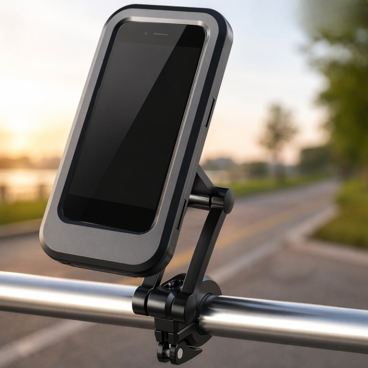 Bicycle Phone Holder Waterproof Shockproof 360° Rotating