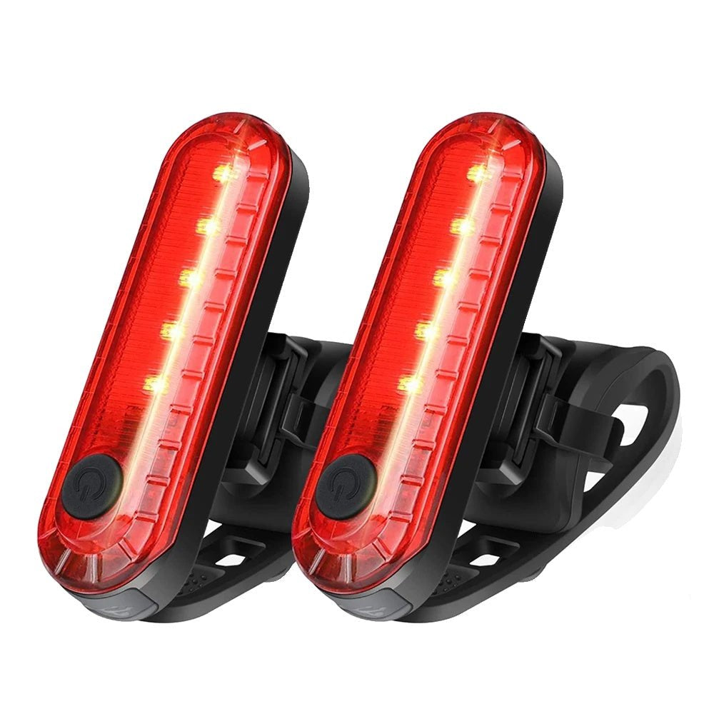 Bicycle Rear Light USB-Rechargeable LED Splash Resistant