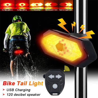 Bicycle Rear Light Wireless Remote & Turn Signals