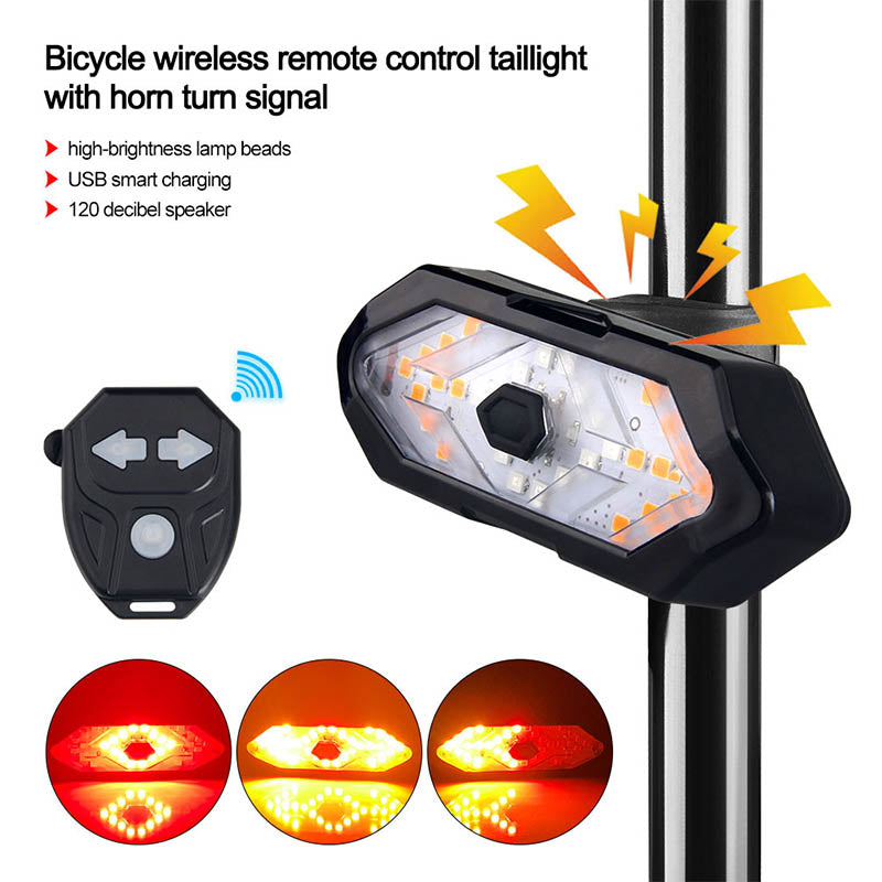 Bicycle Rear Light Wireless Remote & Turn Signals