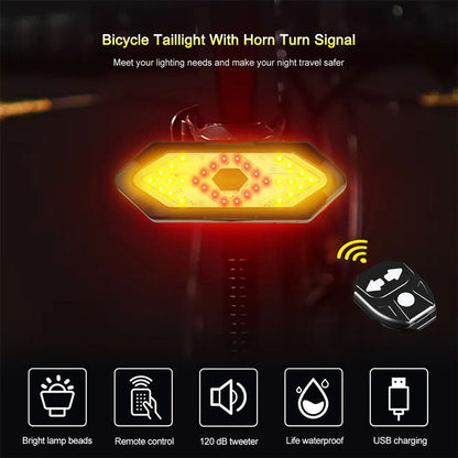 Bicycle Rear Light Wireless Remote & Turn Signals
