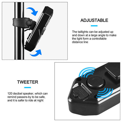 Bicycle Rear Light Wireless Remote & Turn Signals