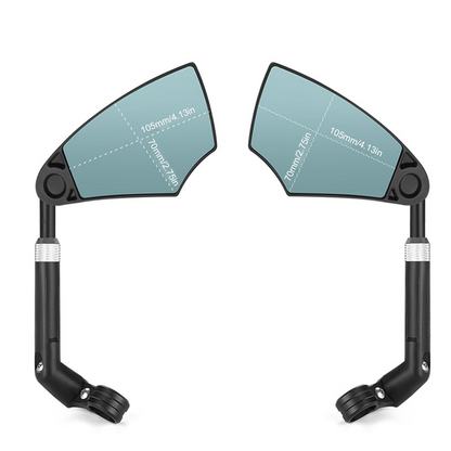 Bicycle Rearview Mirror 180° Wide View & 360° Adjustable