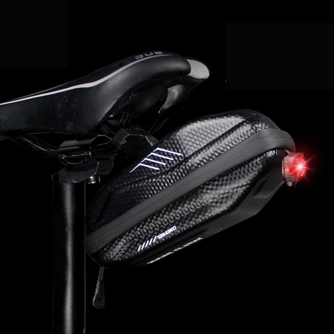 Bicycle Saddle Bag Quick-Release Hard Shell Waterproof & Shock-Resistant