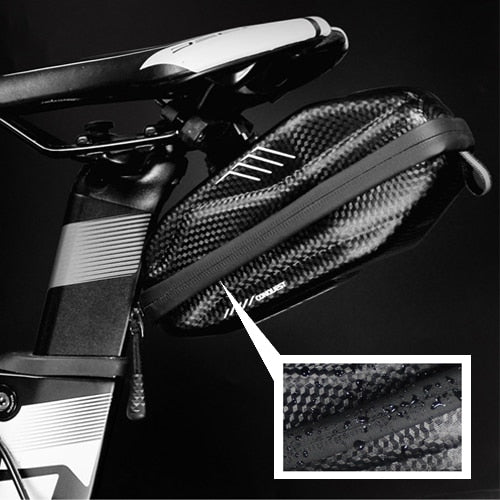 Bicycle Saddle Bag Quick-Release Hard Shell Waterproof & Shock-Resistant