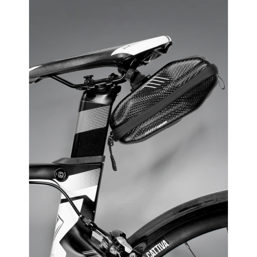 Bicycle Saddle Bag Quick-Release Hard Shell Waterproof & Shock-Resistant