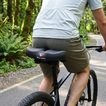 Bicycle Saddle Extra Wide Ergonomic Ventilated Center Channel