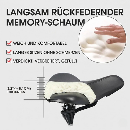 Bicycle Saddle Extra Wide Ergonomic Ventilated Center Channel