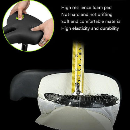 Bicycle Saddle Nose-Free Wide Foam-Padded Water-Resistant