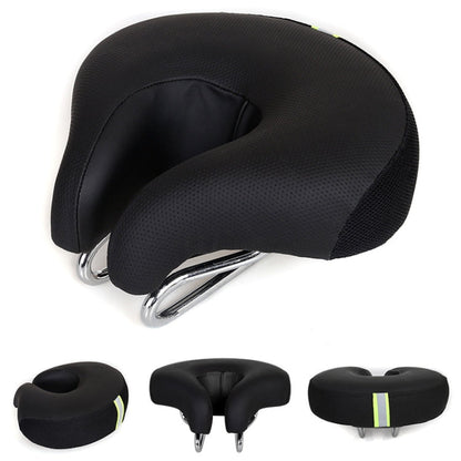 Bicycle Saddle Noseless Ergonomic Foam-Padded Double Spring Suspension
