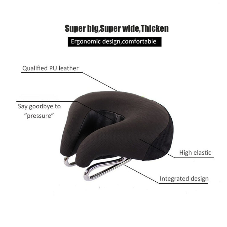 Bicycle Saddle Noseless Ergonomic Foam-Padded Double Spring Suspension
