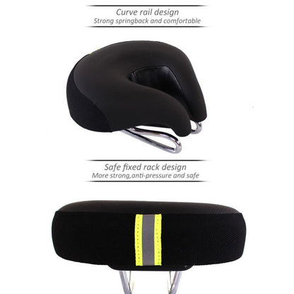 Bicycle Saddle Noseless Ergonomic Foam-Padded Double Spring Suspension