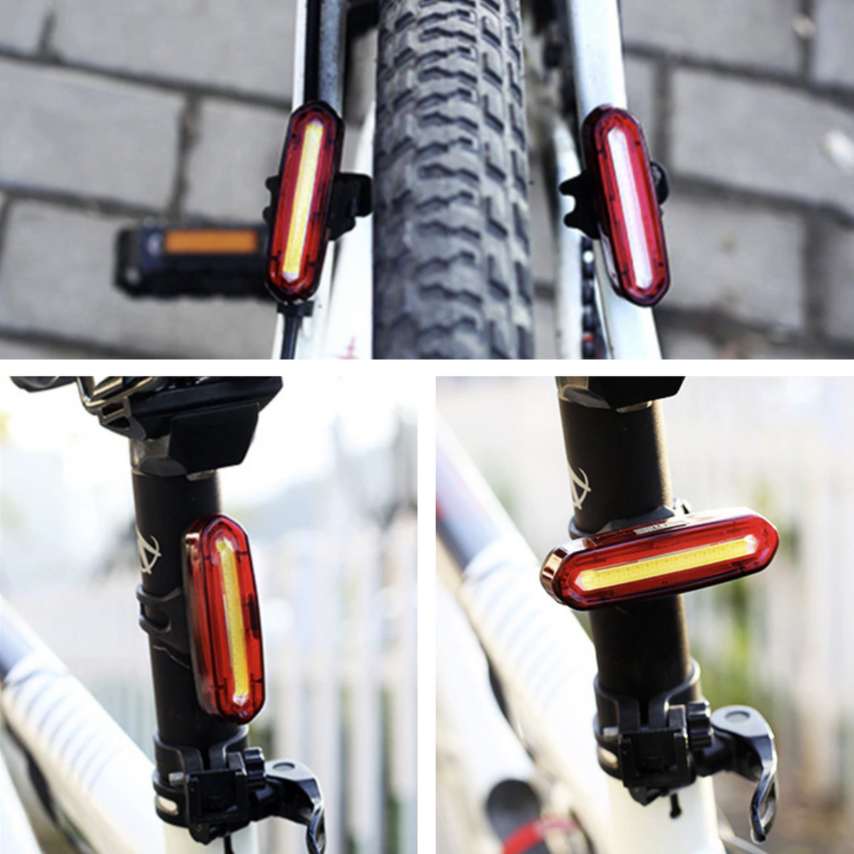 Bicycle Taillight USB Rechargeable Wide Angle