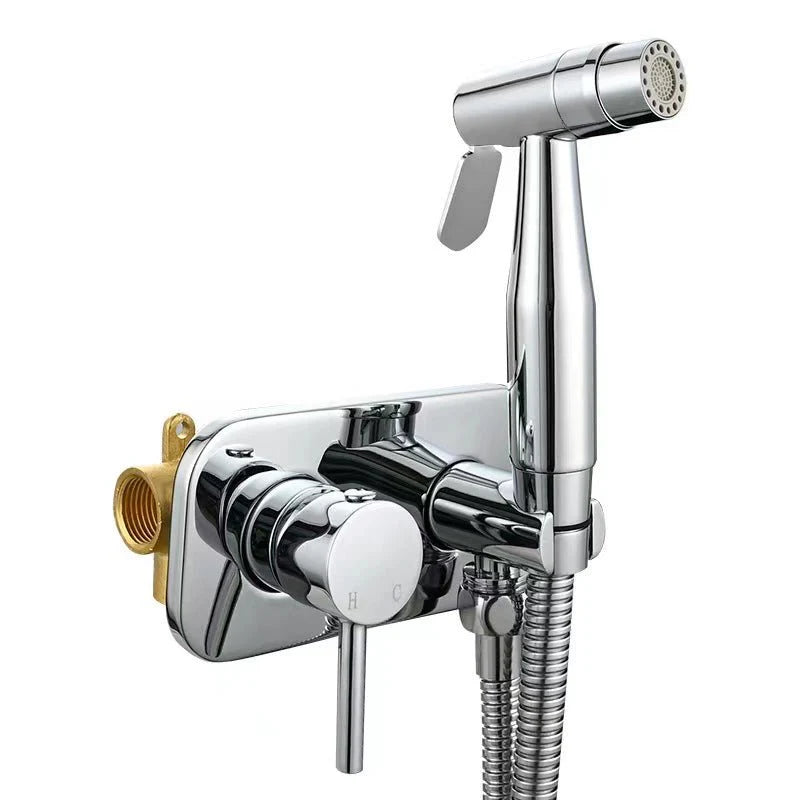 Bidet Sprayer Stainless Steel Hot & Cold Water 4.9 Ft Hose