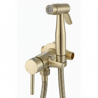 Bidet Sprayer Stainless Steel Hot & Cold Water 4.9 Ft Hose