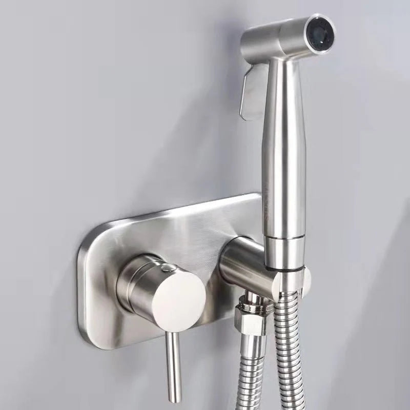 Bidet Sprayer Stainless Steel Hot & Cold Water 4.9 Ft Hose