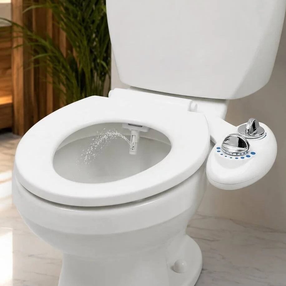 Bidet Toilet Attachment Retractable Nozzle & Adjustable Pressure