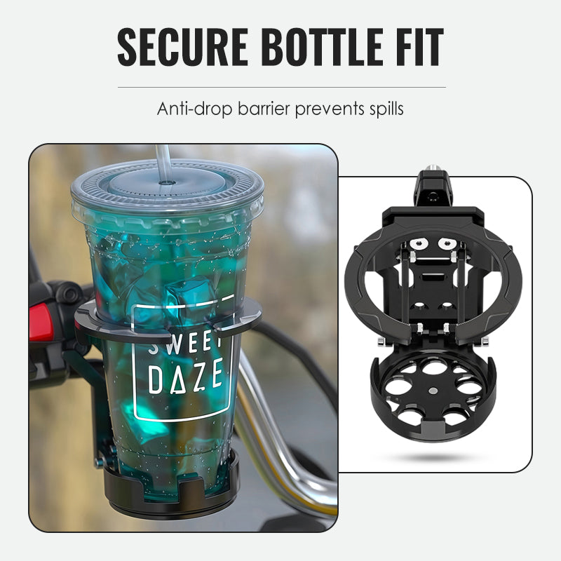 Bike Bottle Holder Aluminum Foldable & Anti-Theft Lock
