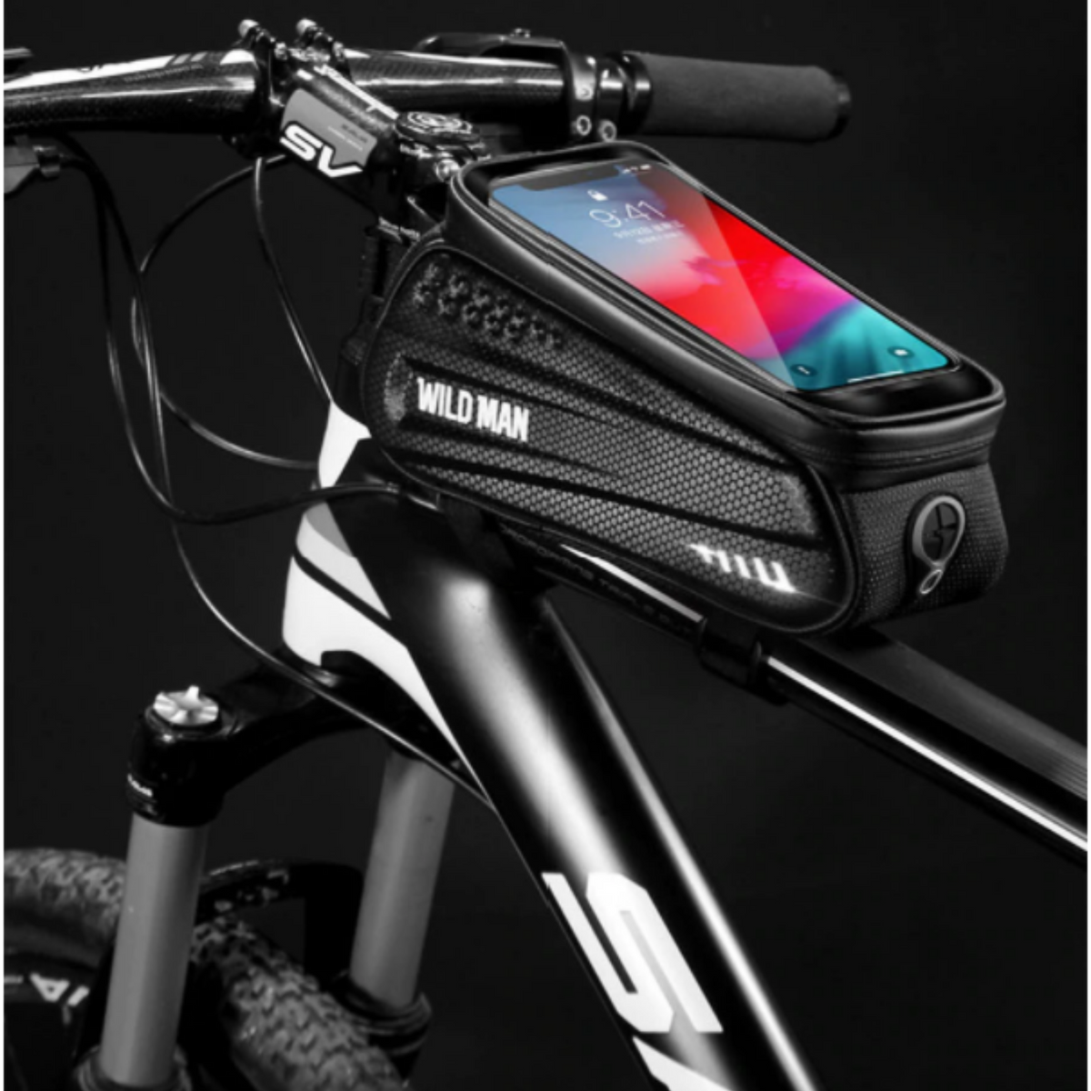 Bike Frame Bag Touchscreen Hard-Shell Splash-Proof