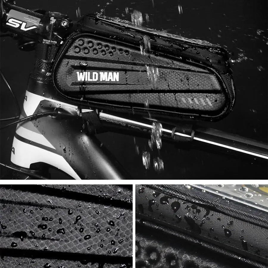 Bike Frame Bag Touchscreen Hard-Shell Splash-Proof