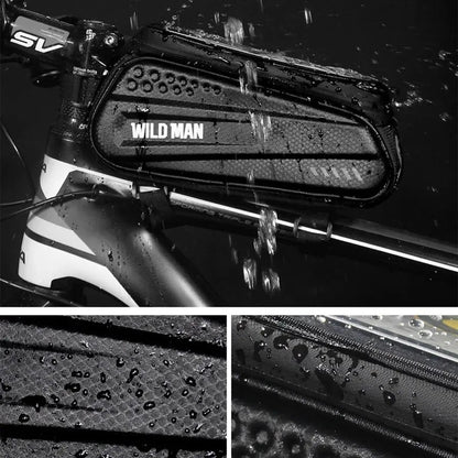 Bike Frame Bag Touchscreen Hard-Shell Splash-Proof