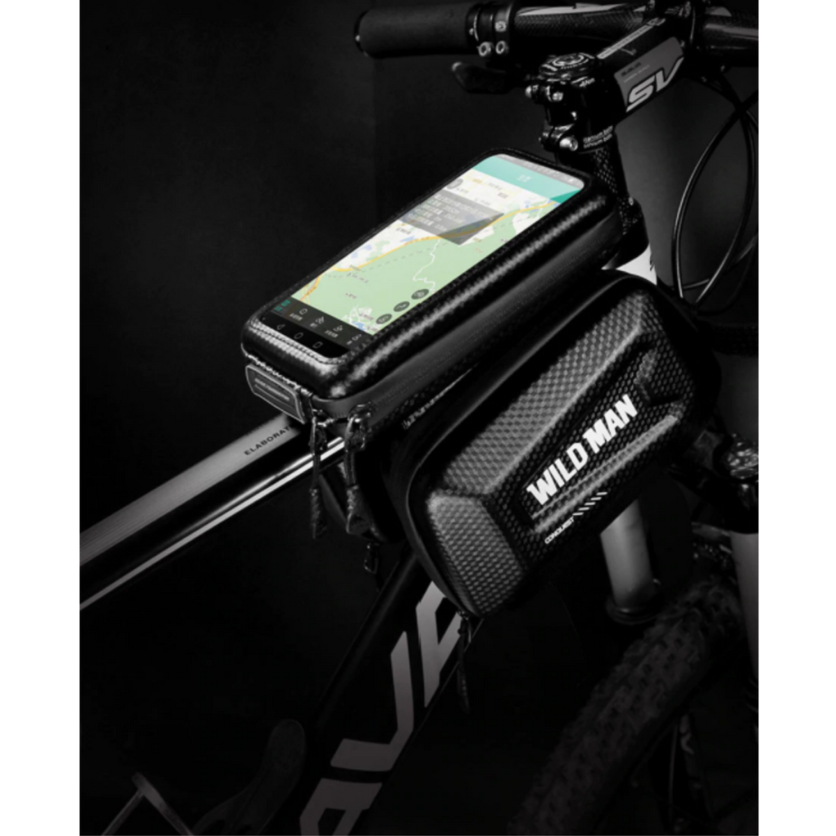 Bike Frame Bag Touchscreen Hard-Shell Splash-Proof