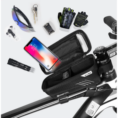 Bike Frame Bag Touchscreen Hard-Shell Splash-Proof