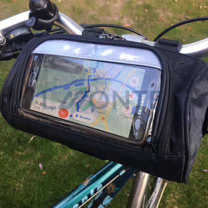 Bike Handlebar Bag Touchscreen Window Splash-Proof