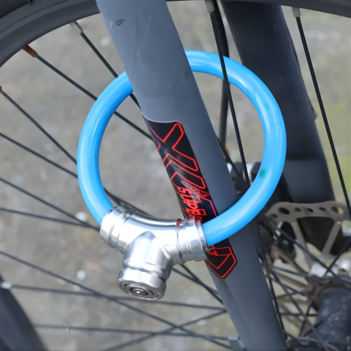 Bike Lock Steel Cable & Key Lock Compact