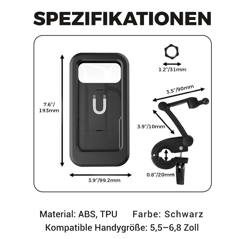 Bike & Motorcycle Phone Mount IPX6 Waterproof 360° Rotation