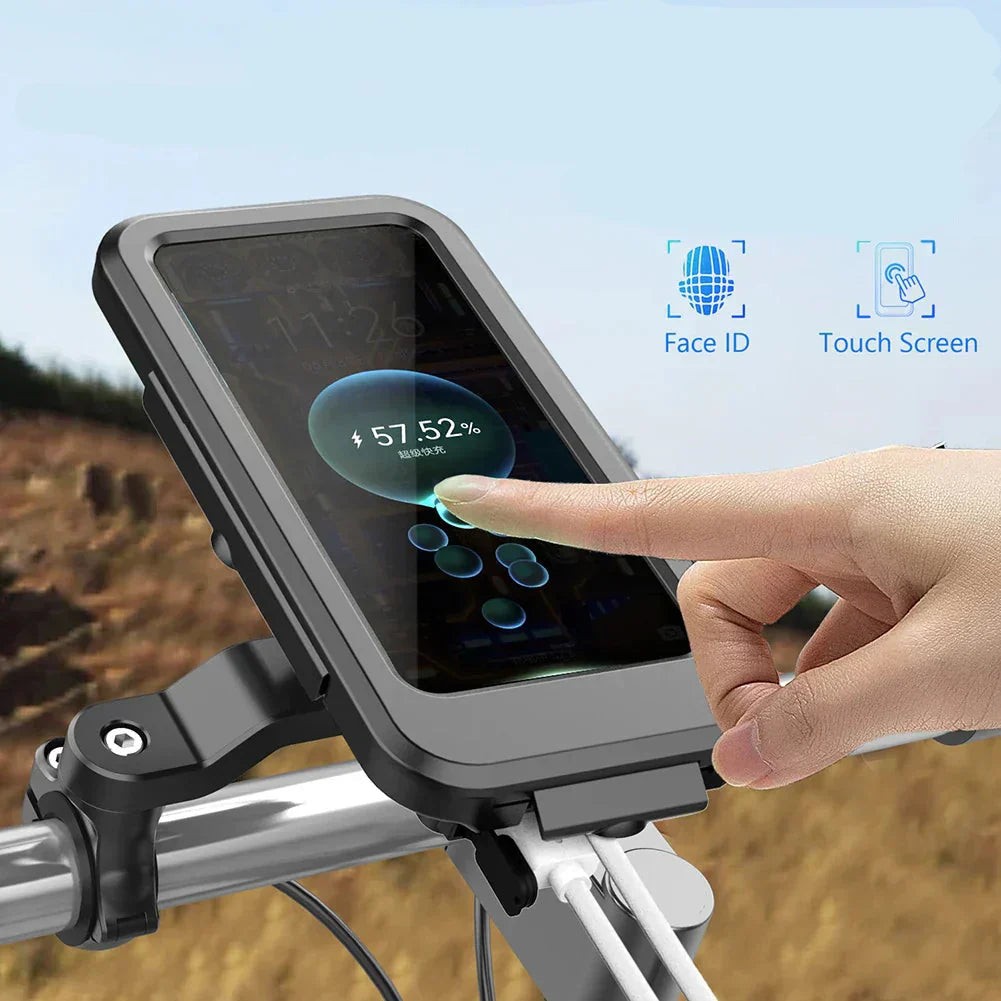 Bike Phone Holder Waterproof 15W Wireless Charging