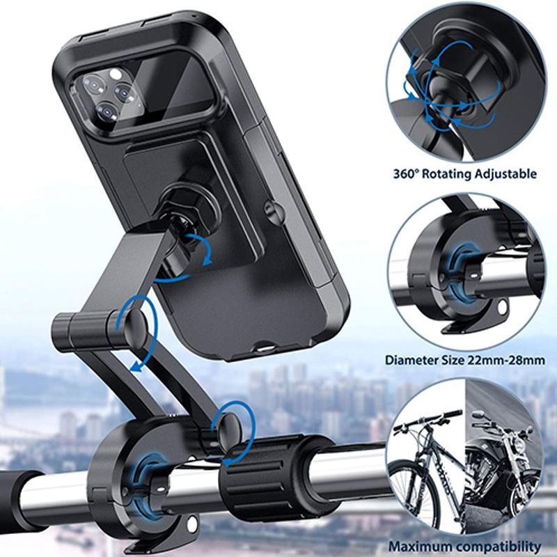 Bike Phone Holder Waterproof 15W Wireless Charging