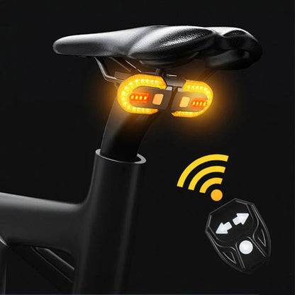 Bike Rear Light Wireless Remote Turn Signals Rechargeable