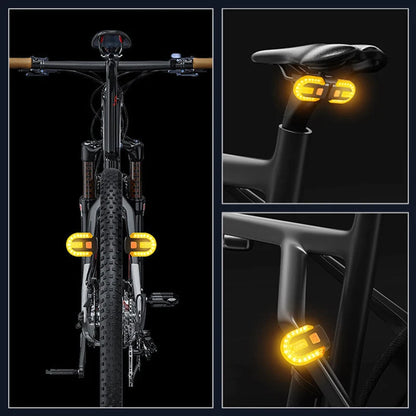 Bike Rear Light Wireless Remote Turn Signals Rechargeable