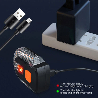 Bike Rear Light Wireless Remote Turn Signals Rechargeable