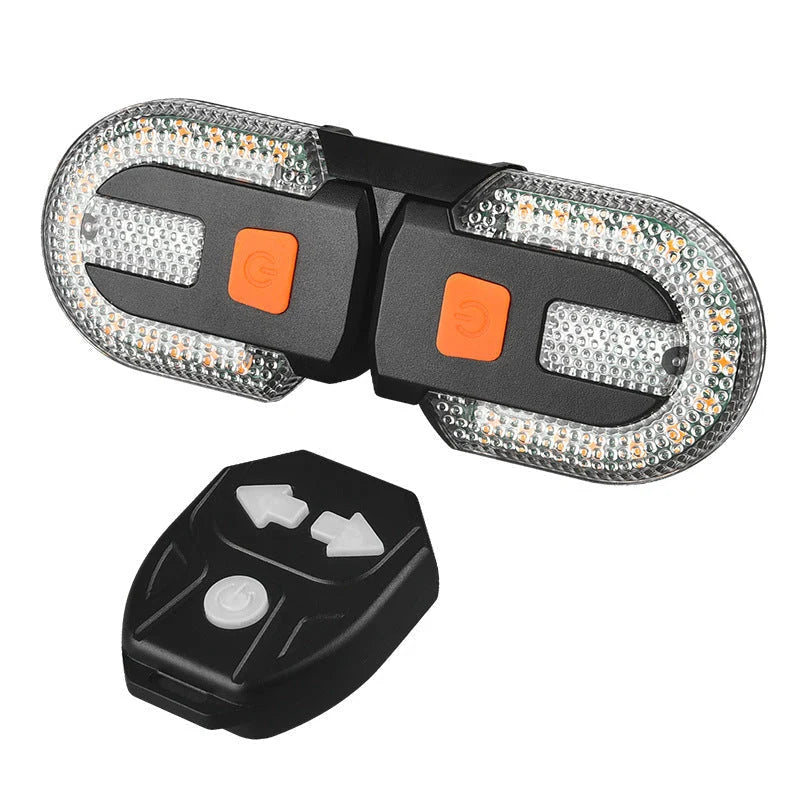 Bike Rear Light Wireless Remote Turn Signals Rechargeable
