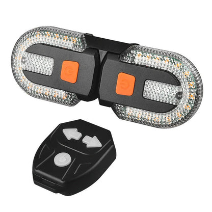 Bike Rear Light Wireless Remote Turn Signals Rechargeable