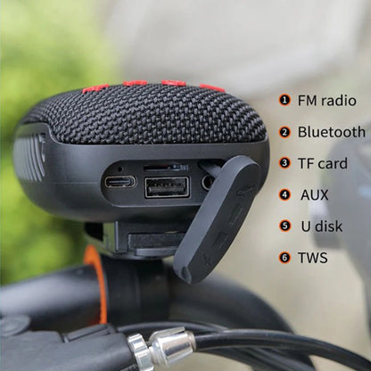 Bike Speaker Bluetooth Wireless Handlebar Mount Water-Resistant