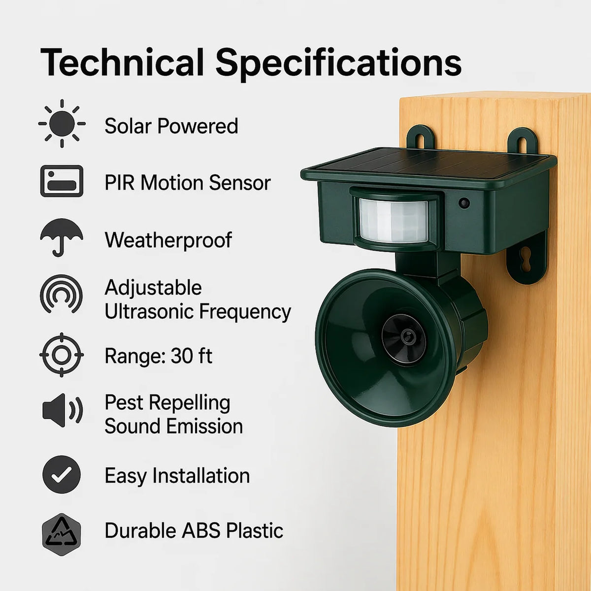 Bird Deterrent Solar-Powered Motion-Activated Predator Calls