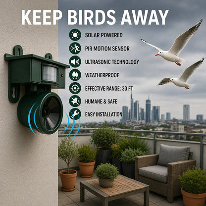 Bird Deterrent Solar-Powered Motion-Activated Predator Calls