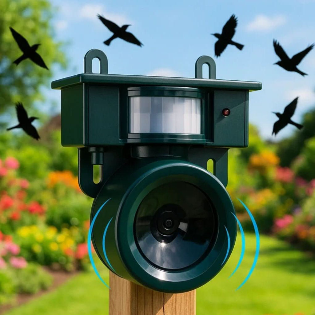 Bird Repellent Motion-Activated Solar-Powered 33-Foot Range