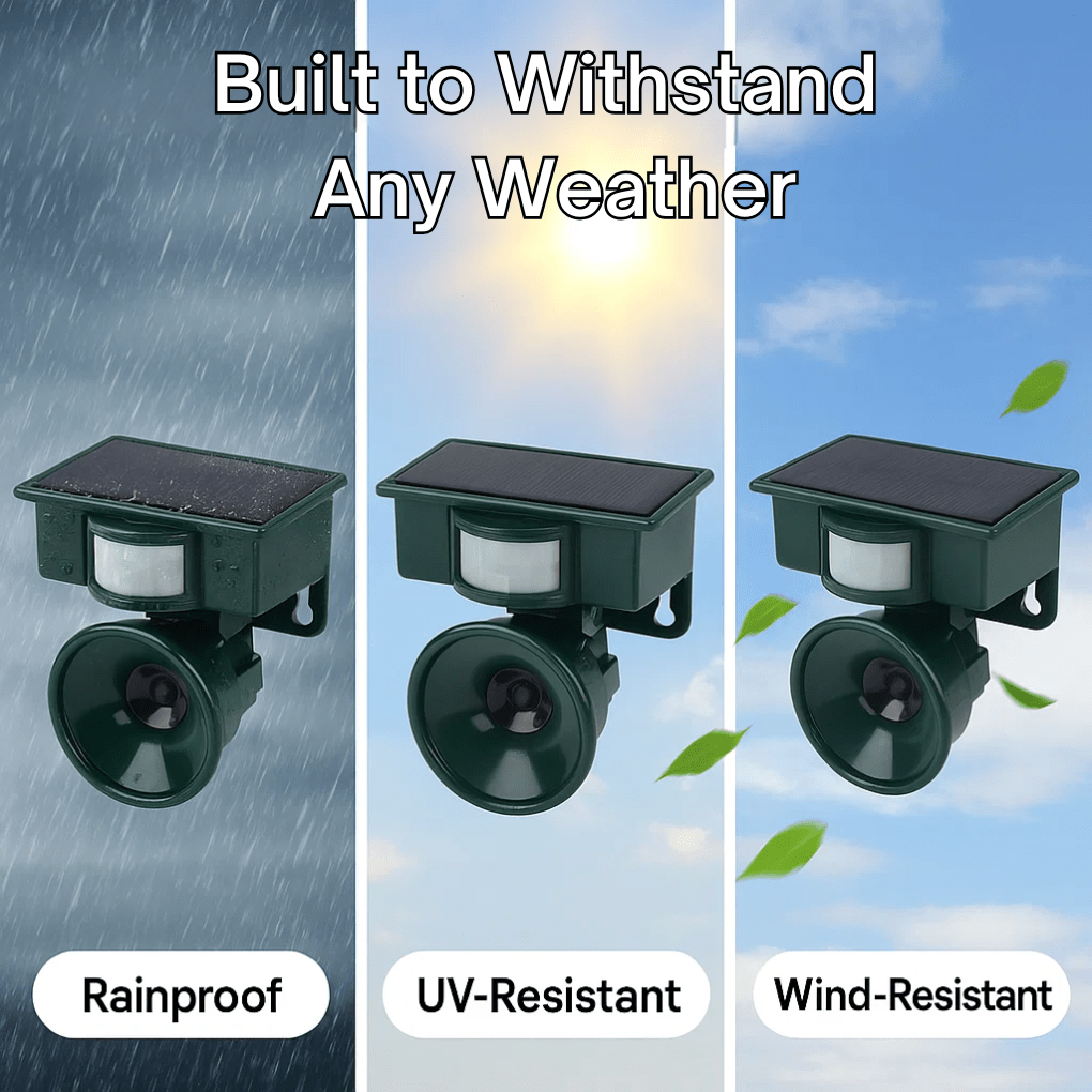 Bird Repellent Motion-Activated Solar-Powered 33-Foot Range