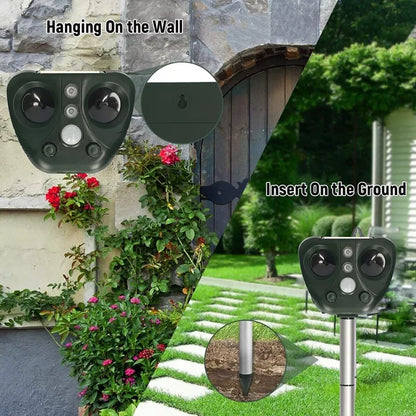 Bird Repeller Solar Powered Ultrasonic Flashing LED Lights