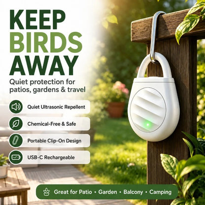 Bird Repeller Ultrasonic Rechargeable USB-C Three Modes