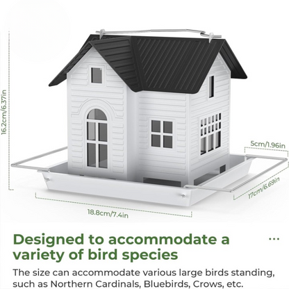 Birdhouse Feeder Solar LED Weatherproof Metal Easy Refill